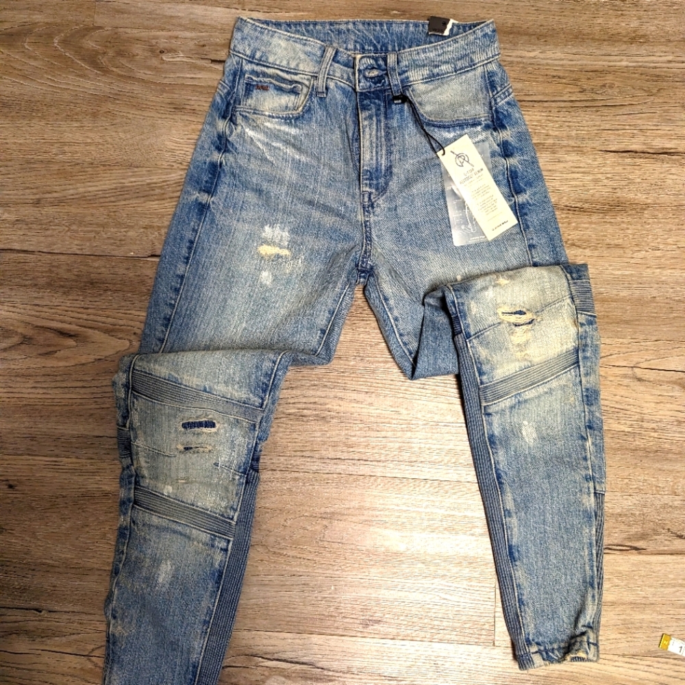 NWT, G-star Motac Deconstructed High jeans, in Largo, 25x32